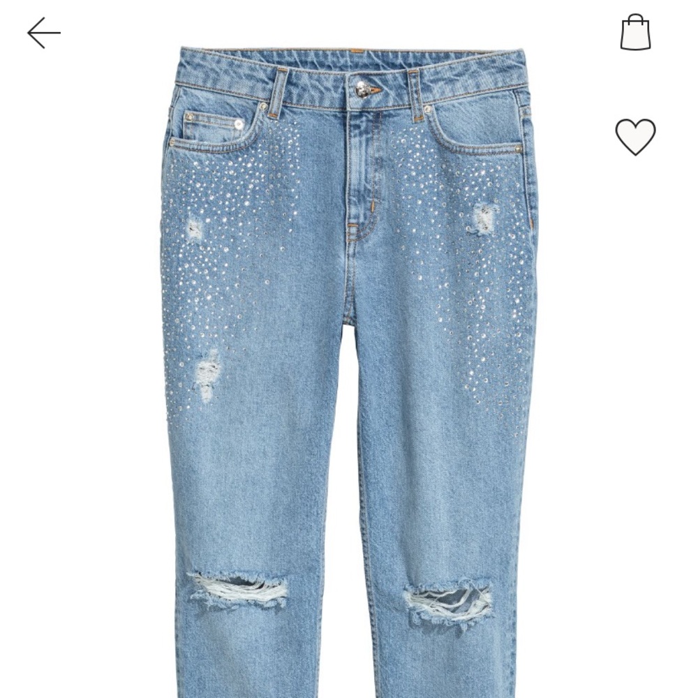 Sparkly boyfriend jeans